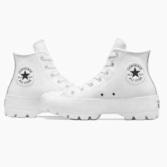Converse Chuck Taylor All Star Lugged High Top Sneaker- White faux… - Picture 3 of 12